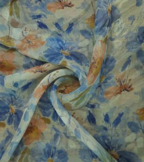 Printed Organdy Satin D17