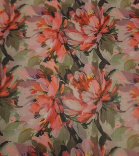 Printed Power Mesh - Olive