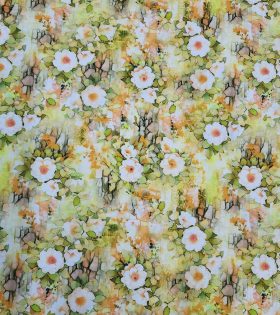 100% Cotton Prints - Floral - Sulphur Yellow