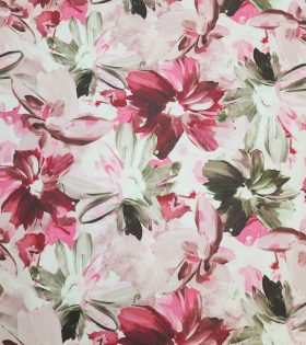 Printed Linen Slub Look - Floral - Cream
