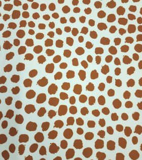 Printed Linen Slub Look - Abstract Dots - Cream