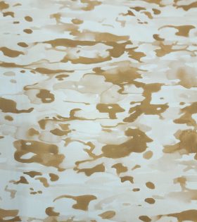 Printed Linen Slub Look - Abstract - Gold