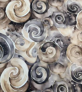 Foil Look Printed Duchess Satin