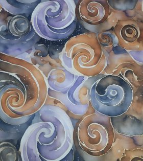 Foil Look Printed Duchess Satin