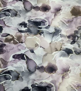 Foil Look Printed Duchess Satin