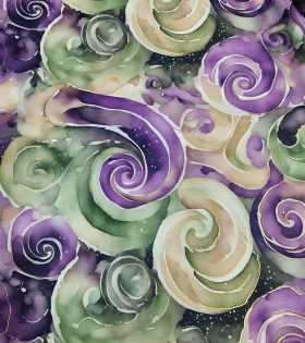 Foil Look Printed Duchess Satin