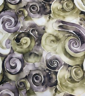 Foil Look Printed Duchess Satin