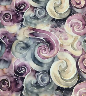 Foil Look Printed Duchess Satin