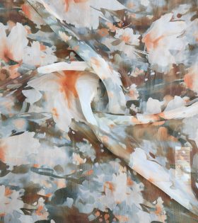 Printed Organdy Satin D15