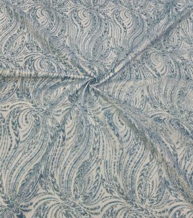 Petal Leaf Sugar Metallic Tulle - Powder Blue